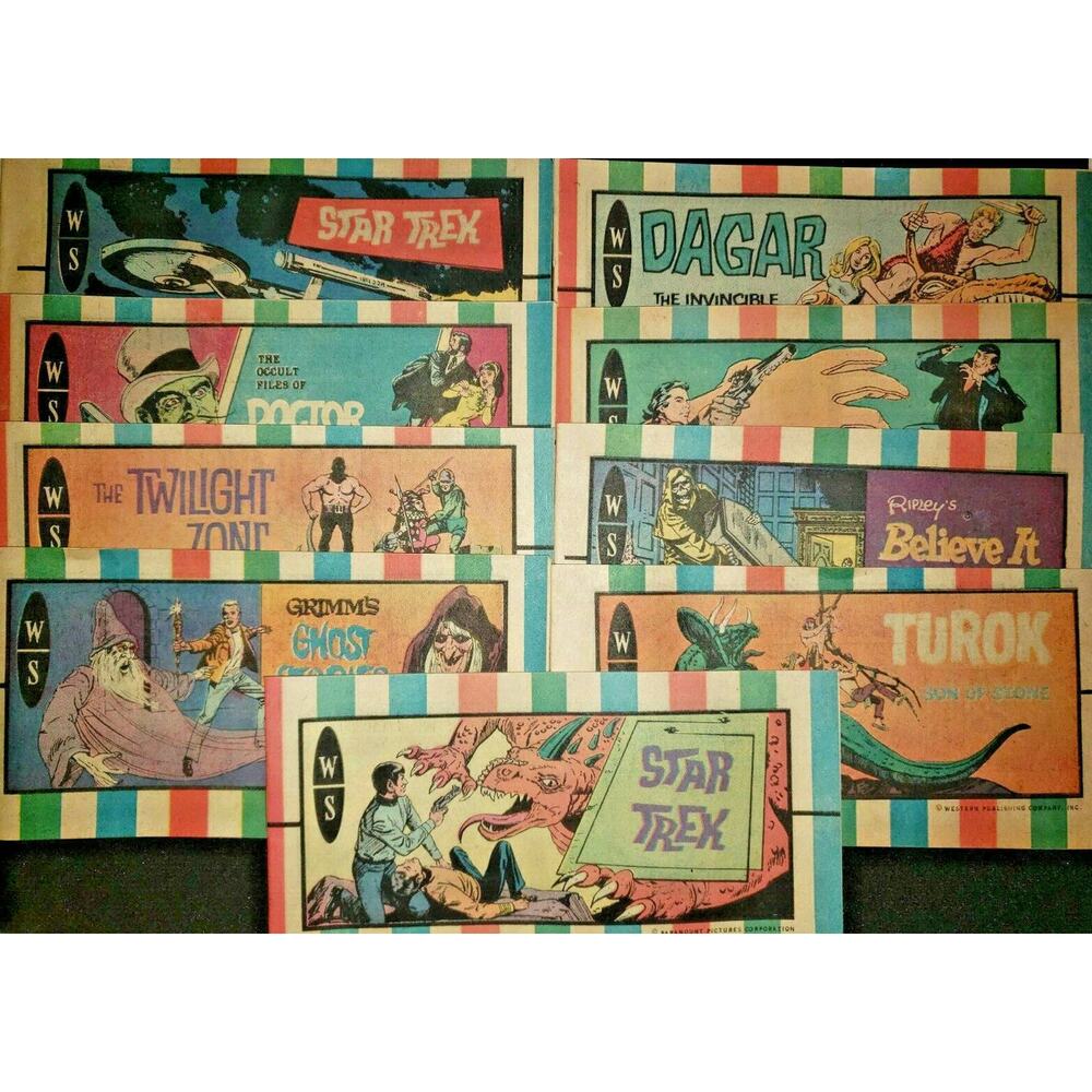 Vintage Dan Curtis Old Complete Set of 9 Giveaway Mini Comics New Old Stock